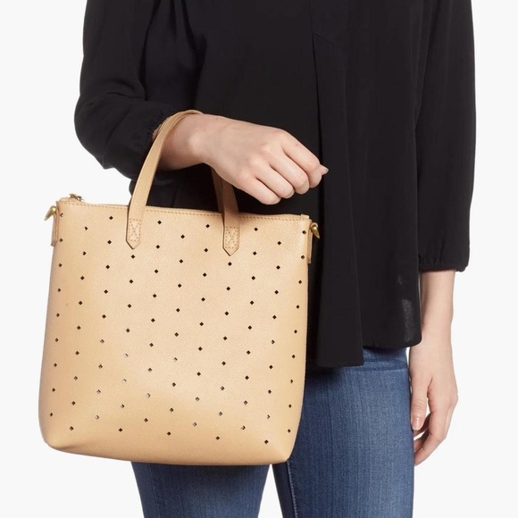 Madewell mini Transport perforated Beige Leather Crossbody bag - Picture 2 of 16